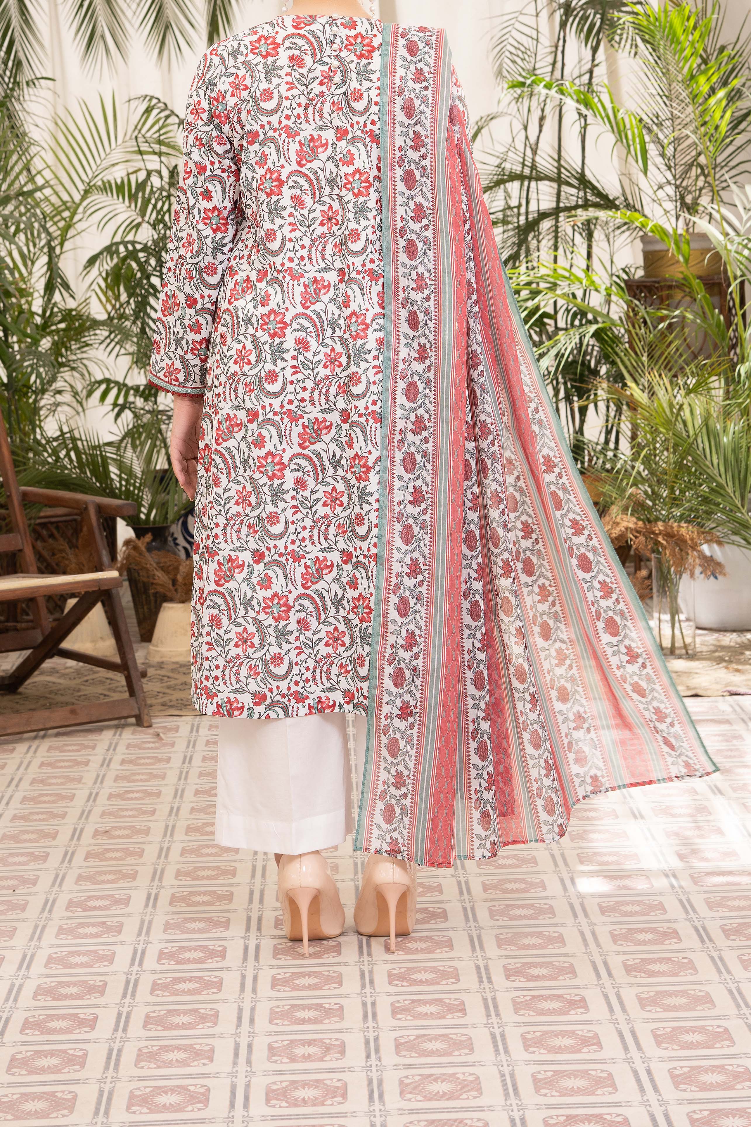 NUSL3304 Printed Lawn Suit - Unstitched 3Pc