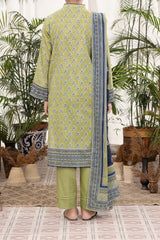 NUSL3300 Printed Lawn Suit - Unstitched 3Pc