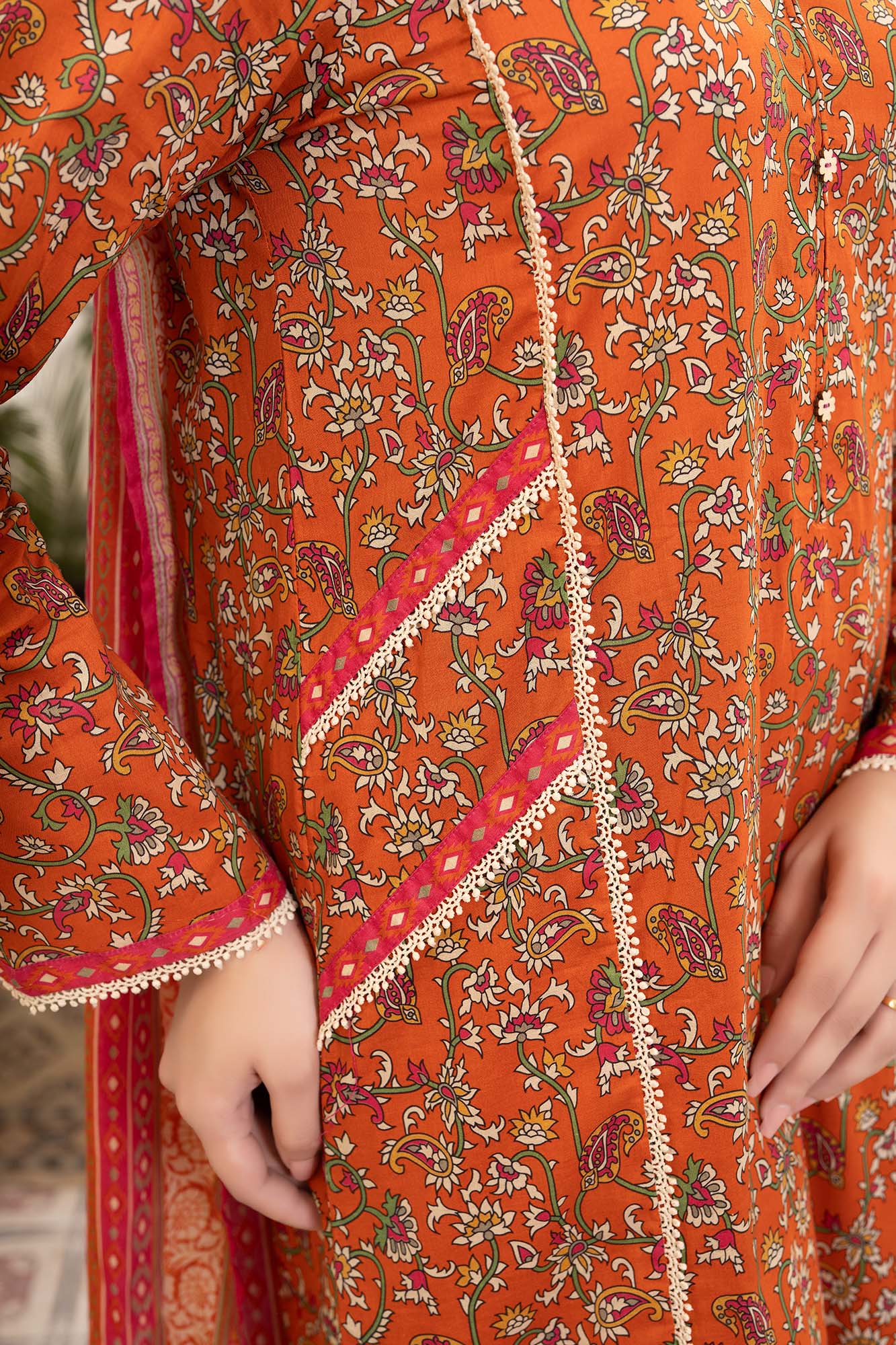 NUSL3319 Printed Lawn Suit - Unstitched 3Pc