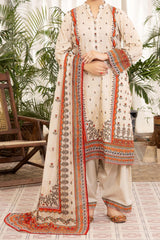 NUSL3301 Printed Lawn Suit - Unstitched 3Pc