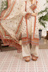 NUSL3301 Printed Lawn Suit - Unstitched 3Pc