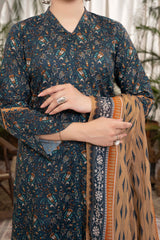 NUSL3309 Printed Lawn Suit - Unstitched 3Pc