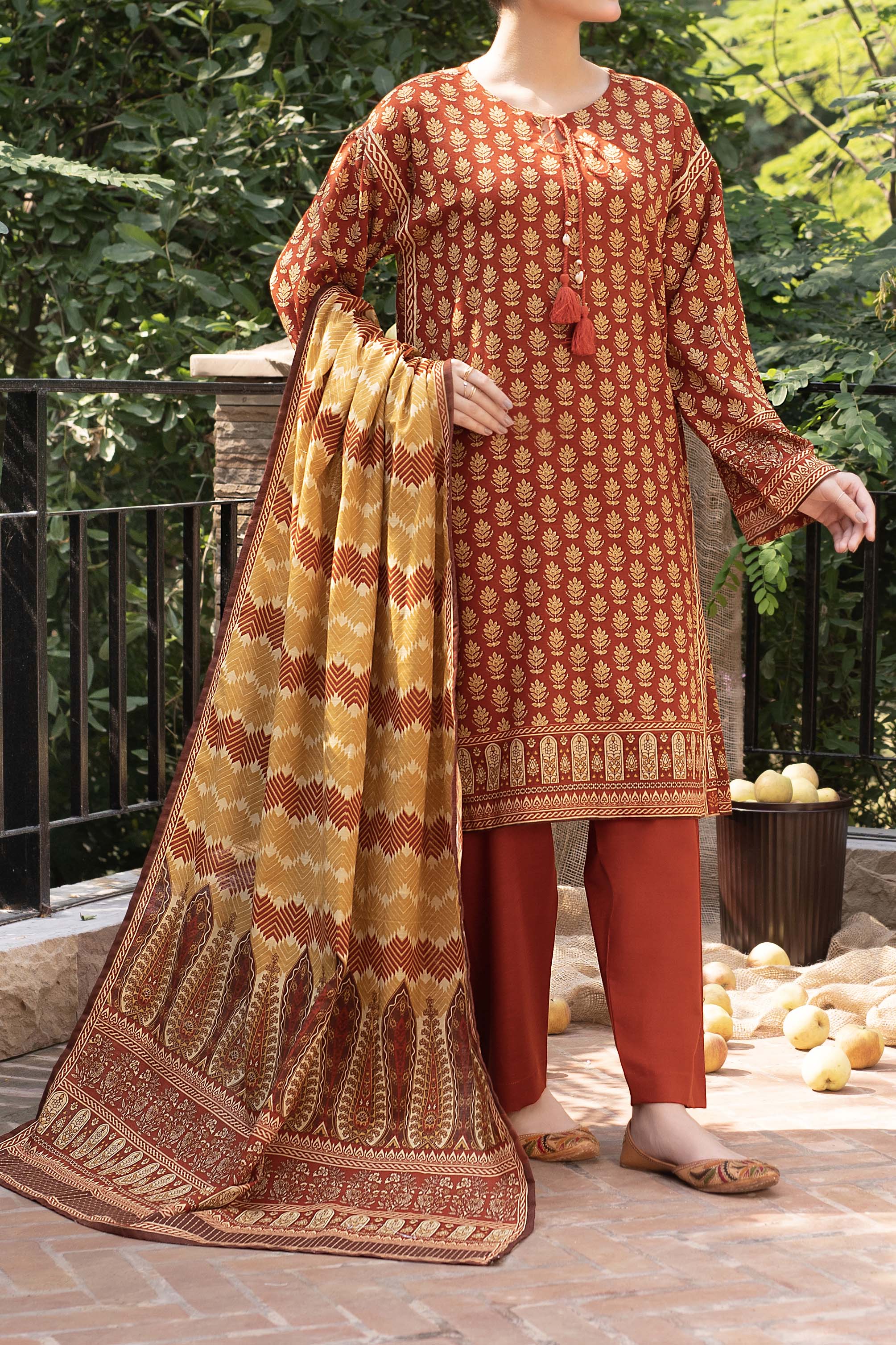 NPWK3044 - Printed Khaddar (Stitched 3Pc)