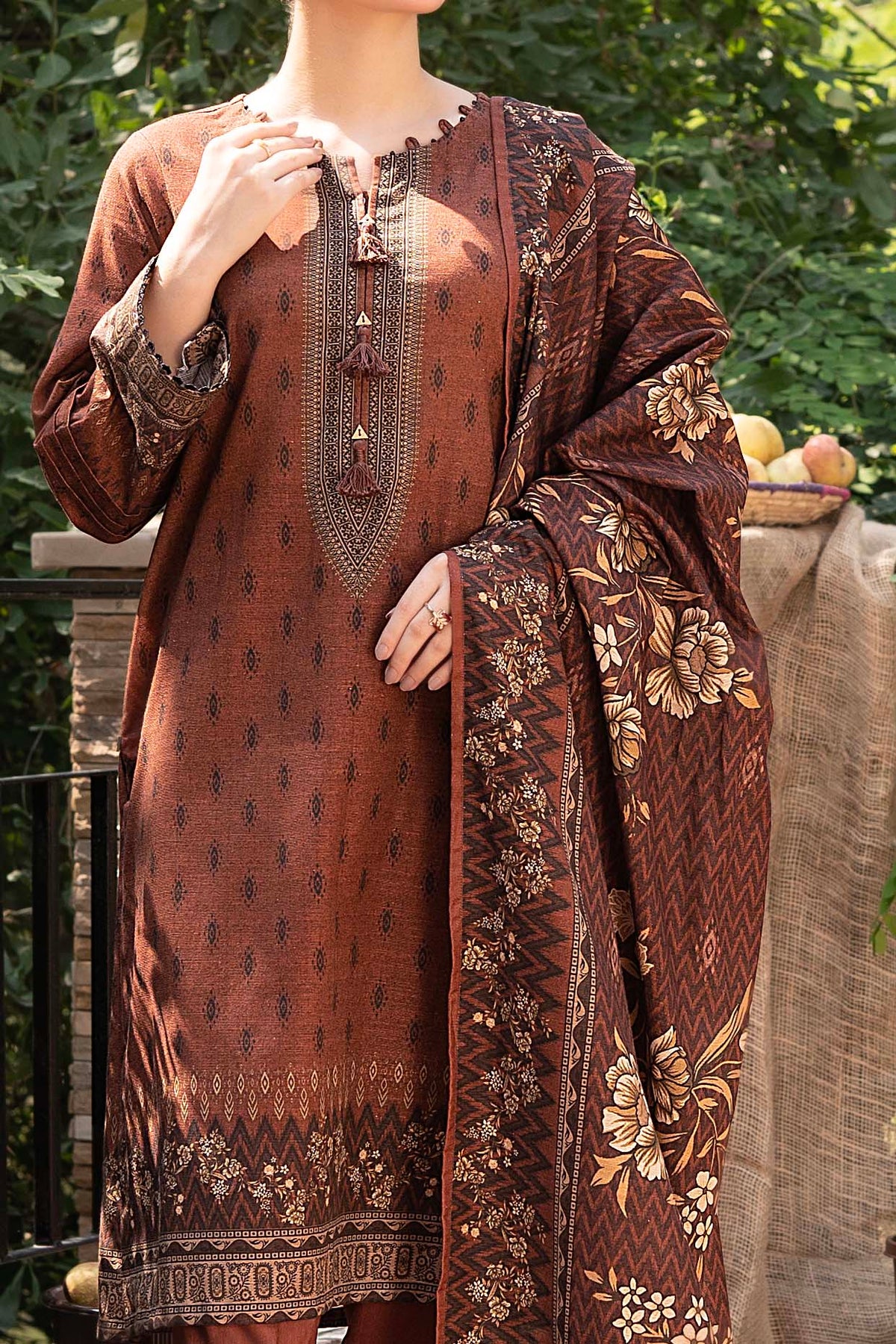 NUW3094 Digital Printed Khaddar Suit - 3 Piece