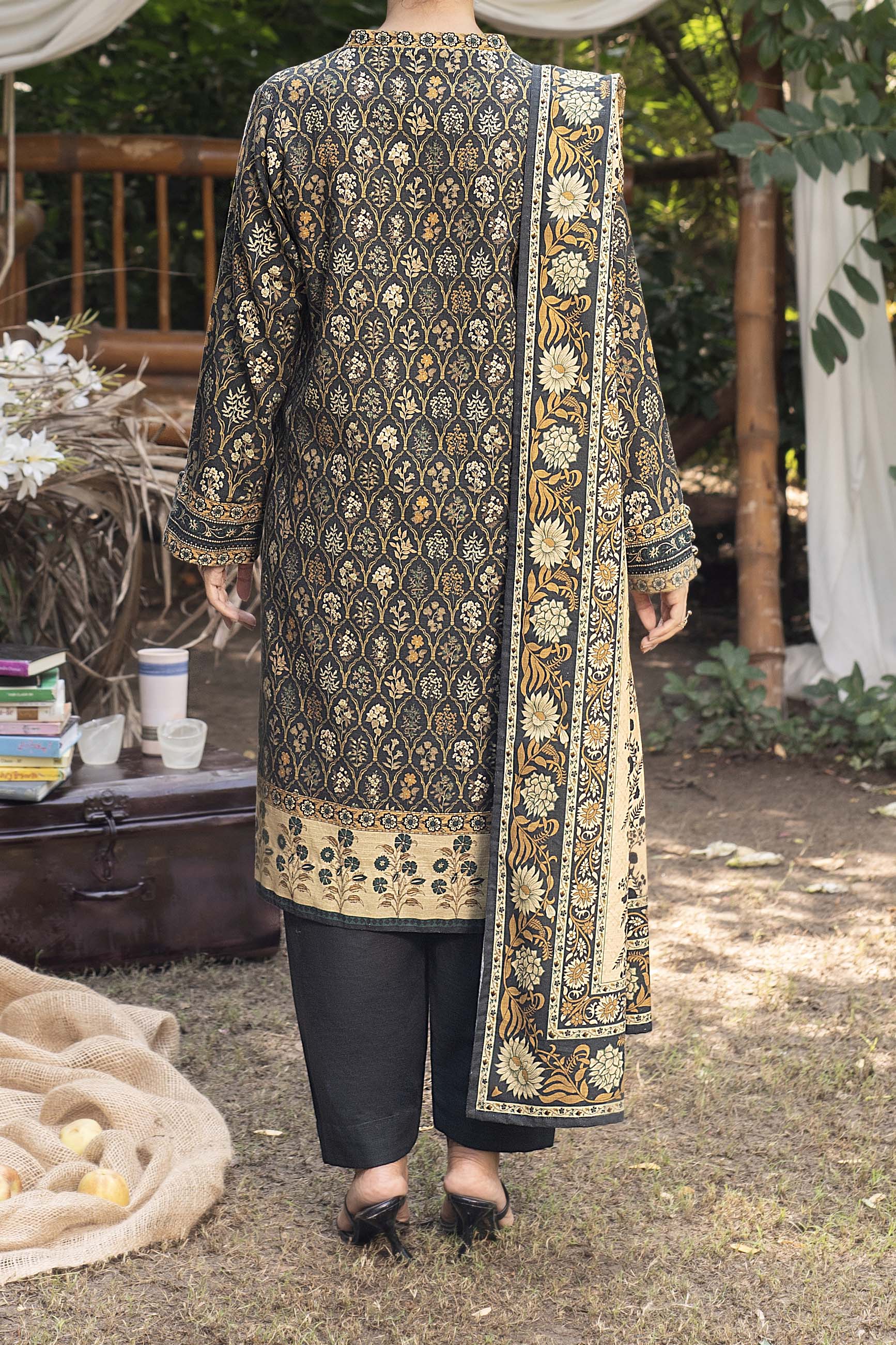 NUW3049 Digital Printed Khaddar Suit - 3 Piece