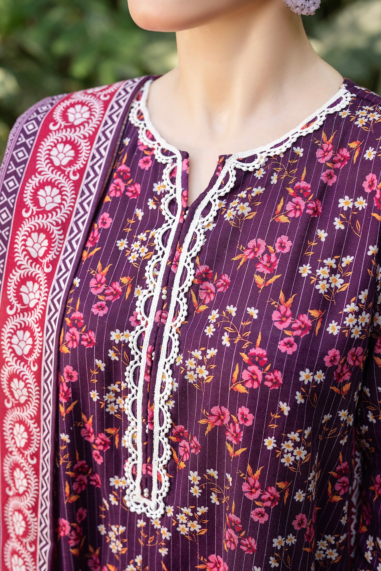 NUW3095 Digital Printed Khaddar Suit - 3 Piece