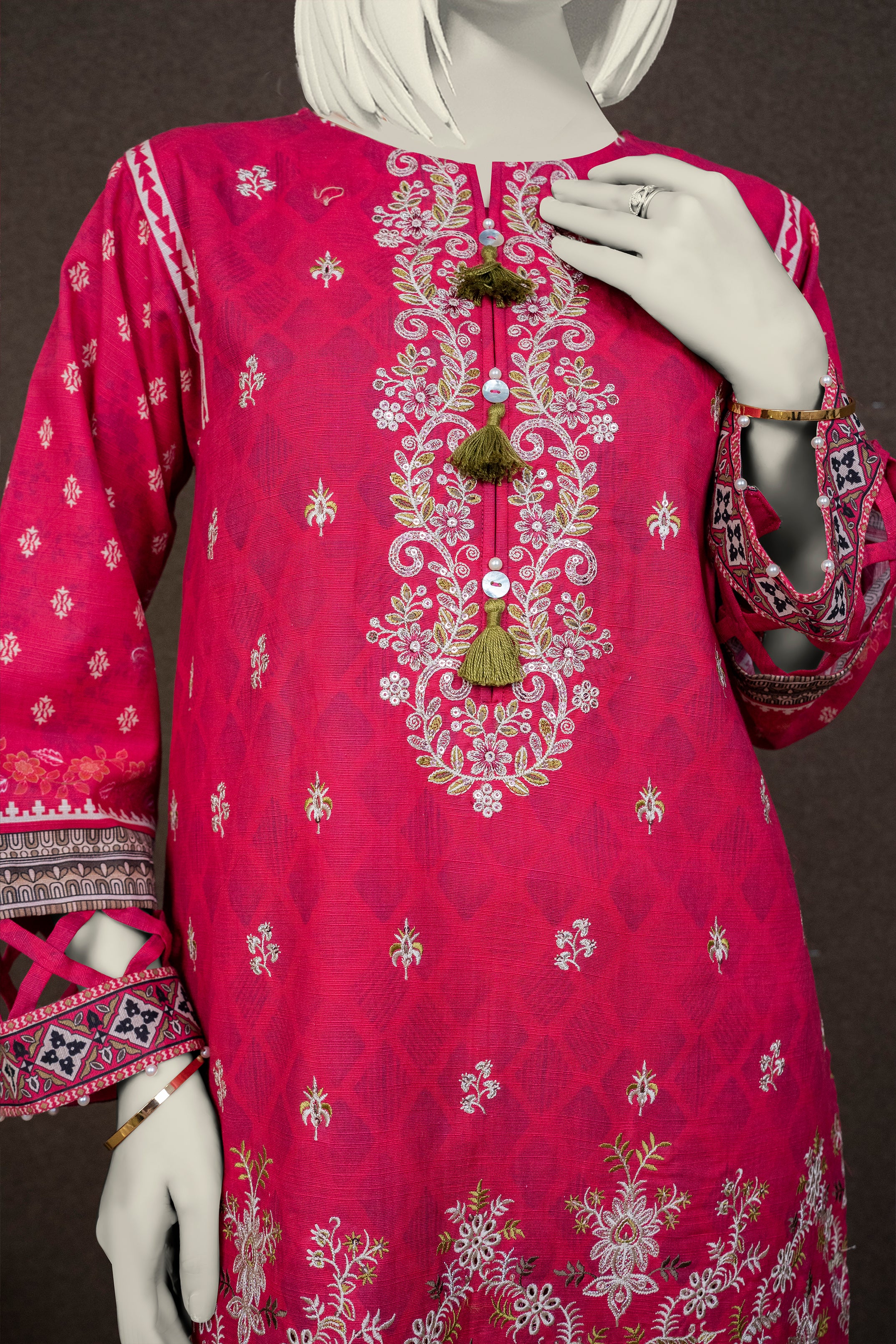 NPWE3038 - Printed Embroidered Khaddar (Stitched 3Pc)