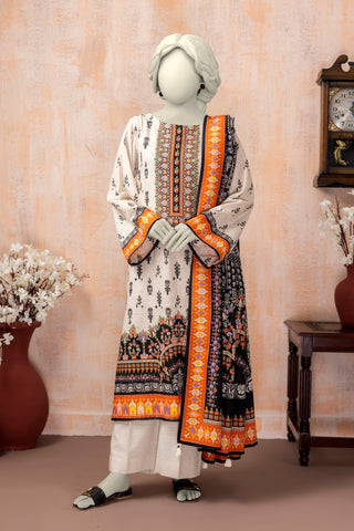 NUW3007 Digital Printed Khaddar Suit - 3 Piece
