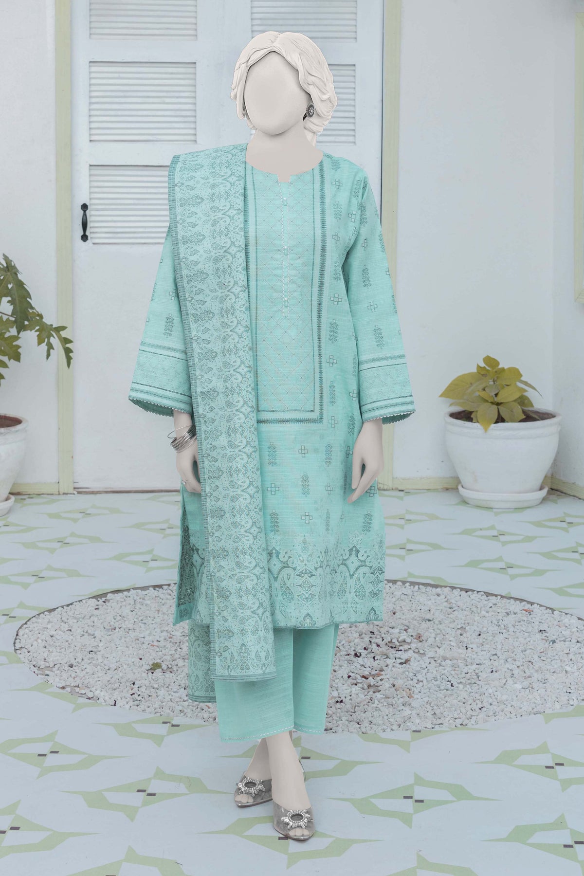 NUWJ3106 Jacquard Khaddar Suit - 3 Piece