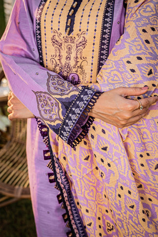 Lilac Digital Printed Khaddar Suit - 3Pc - Narmin