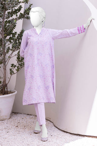 NPS2024 Lilac Embroidered Lawn 2Pc