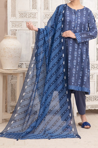 NUS3001 Digital Printed Cambric Suit - 3Pc