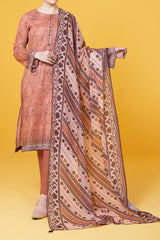 NUS3023 Digital Printed Lawn Suit - 3Pc