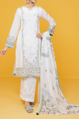 NUS3028 Digital Printed Lawn Suit - 3Pc