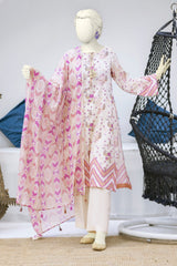 NUS3058 Digital Printed Lawn Suit - 3Pc