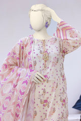 NUS3058 Digital Printed Lawn Suit - 3Pc