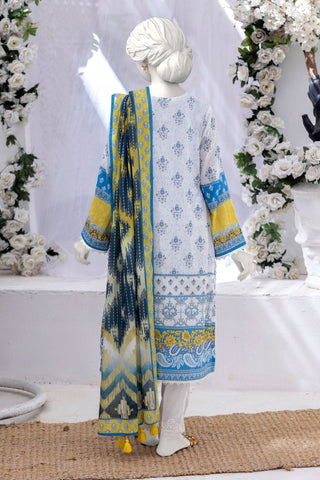 NUS3061 Digital Printed Lawn Suit - 3Pc